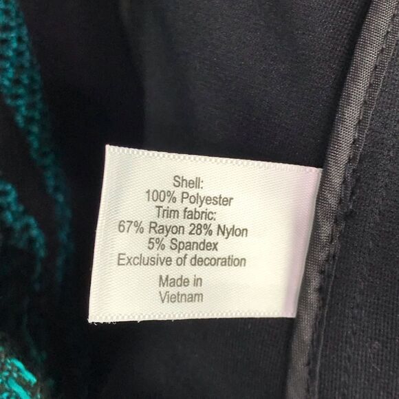 Lane Bryant Belted Tweed Green and Black Blazer - Picture 5 of 7